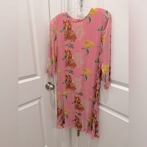 Ganni sea pink Marceau Georgette dress EU size 34